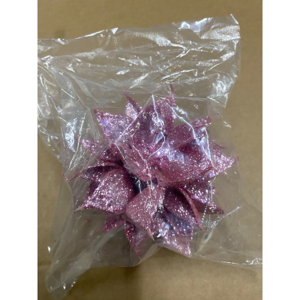 Holiday Lane Ruby Red Holiday Glittered Floral Ball Ornament Multi NWT
